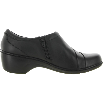 Shop Clarks Womens Leather Slip On Clogs In Black