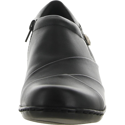 Shop Clarks Womens Leather Slip On Clogs In Black
