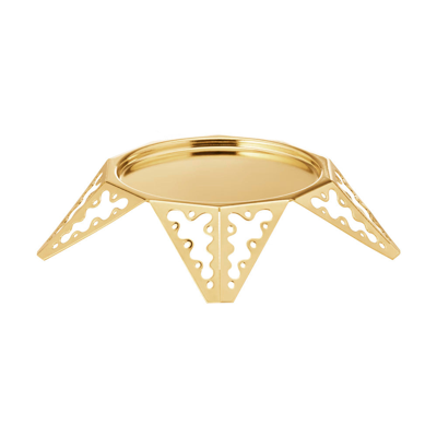 Georg Jensen Christmas Pillar Candleholder18 Kt Gold Plated In Multi