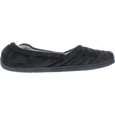Shop Dearfoams Womens Quilted Comfy Slide Slippers In Black