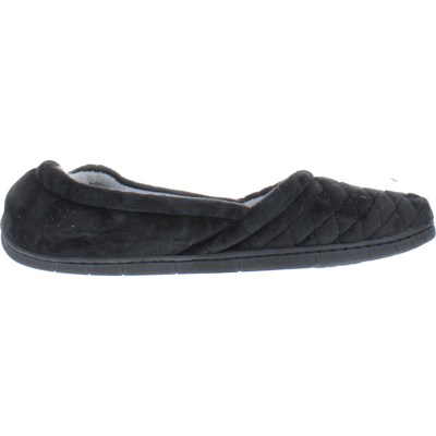 Dearfoams Womens Quilted Comfy Slide Slippers In Black