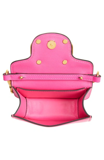 Valentino Micro Locò Leather Shoulder Bag In Uwt Pink Pp