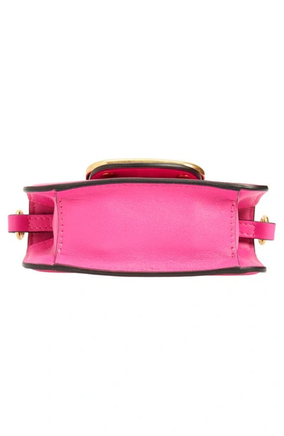 Shop Valentino Mini Locò Leather Shoulder Bag In Uwt Pink Pp