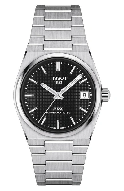 Shop Tissot Prx Powermatic 80 Bracelet Watch, 35mm In Grey