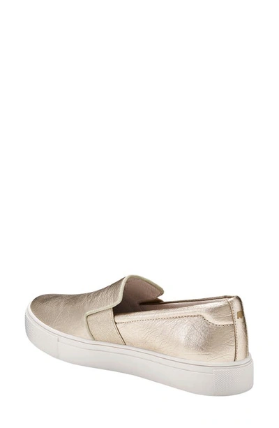 Shop Birdies Swift Slip-on Sneaker In Gold Leather /gold