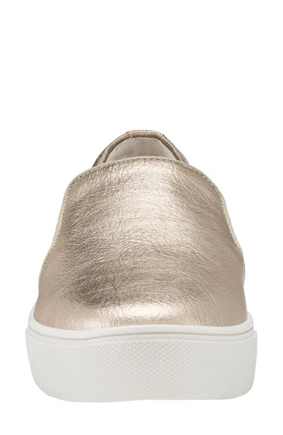 Shop Birdies Swift Slip-on Sneaker In Gold Leather /gold
