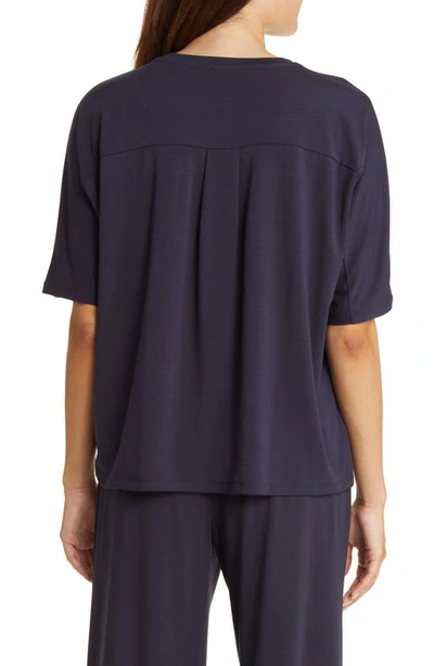 Shop Eileen Fisher Boxy Crewneck T-shirt In Nocturne