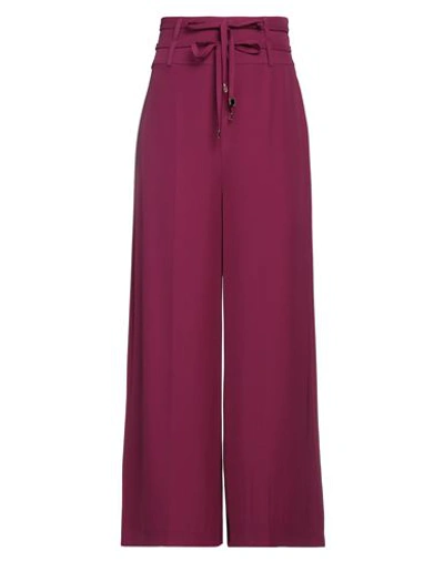 Shop Annarita N Woman Pants Purple Size 6 Polyester, Elastane
