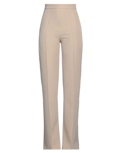 Elmas Phil Woman Pants Sand Size 10 Polyester, Elastane In Beige