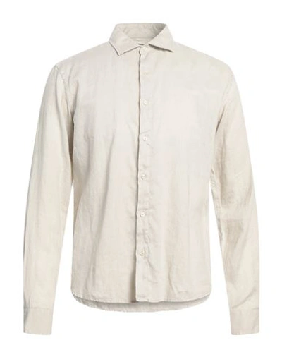 Shop Rossopuro Man Shirt Sage Green Size 15 ¾ Linen