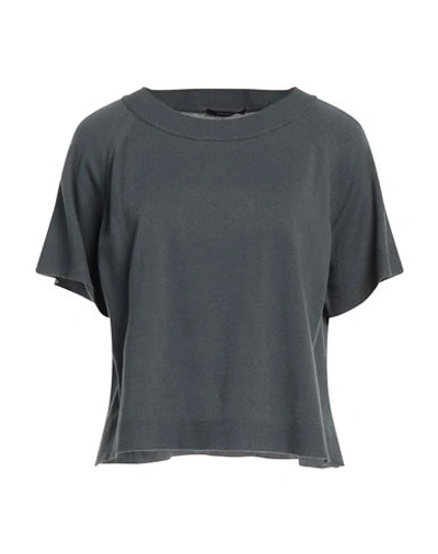 Bellwood Woman Sweater Charcoal Size L Viscose, Polyester, Nylon In Grey