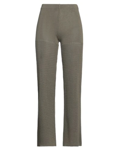 Vicolo Woman Pants Military Green Size Onesize Cotton, Acrylic In Green