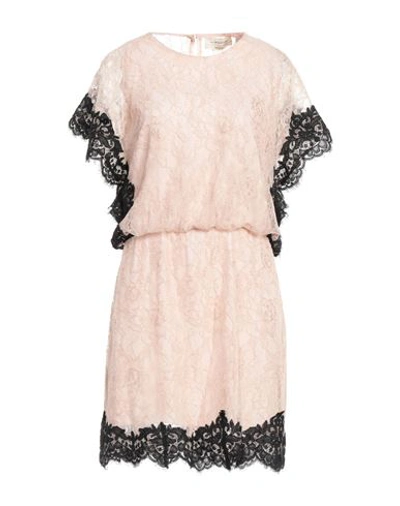 Shop Anna Molinari Woman Mini Dress Blush Size 10 Viscose, Polyamide In Pink