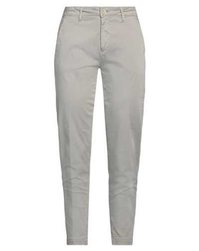 Barba Napoli Woman Pants Grey Size 24 Cotton, Elastane In Grey