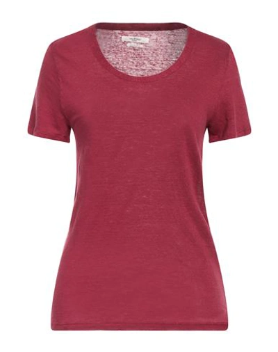 Shop Isabel Marant Étoile Marant Étoile Woman T-shirt Burgundy Size L Linen In Red