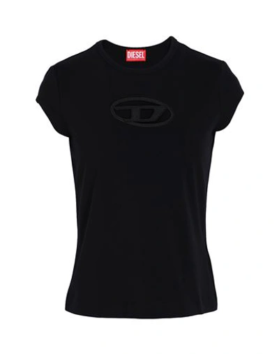 Shop Diesel T-angie Woman T-shirt Black Size Xl Cotton, Elastane