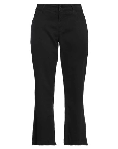 Re-hash Re_hash Woman Pants Black Size 31 Cotton, Lyocell, Elastane In Black