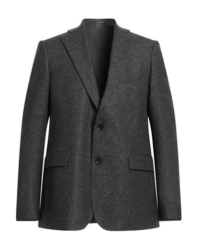 Shop Angelo Nardelli Man Blazer Steel Grey Size 46 Virgin Wool, Silk, Cashmere