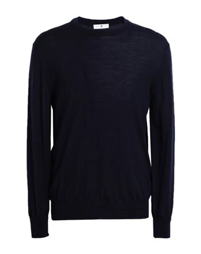 Pt Torino Man Sweater Midnight Blue Size 48 Virgin Wool In Blue