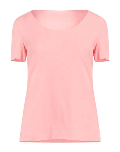 Shop Wolford Woman T-shirt Pink Size Xs Modal, Elastane