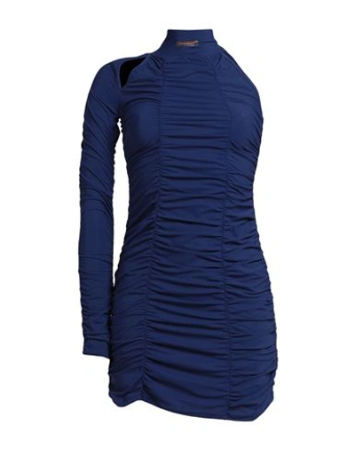 Shop A Better Mistake Woman Mini Dress Blue Size 4 Polyamide, Elastane