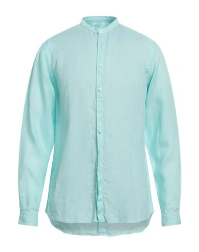 Shop Sirio Man Shirt Light Green Size Xxl Linen