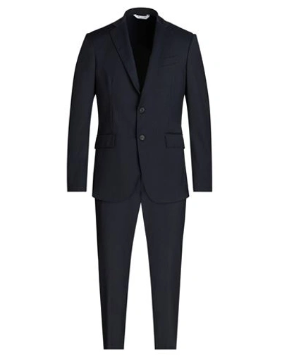Shop Bottega Martinese Man Suit Navy Blue Size 40 Wool