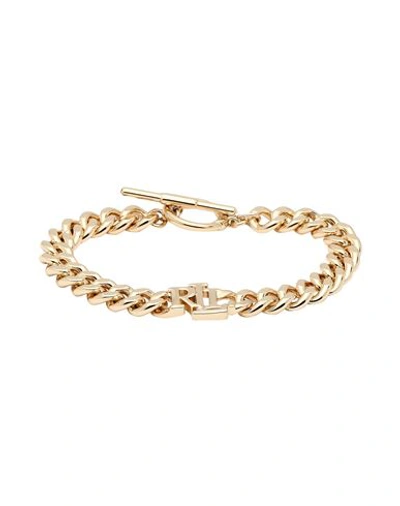 Shop Lauren Ralph Lauren Gold Intricate And Bold Bracelet Woman Bracelet Gold Size -