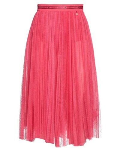 Shop Elisabetta Franchi Woman Midi Skirt Fuchsia Size 8 Polyester In Pink