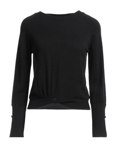 Kate By Laltramoda Woman Sweater Black Size L Viscose, Polyacrylic, Polyamide In Black