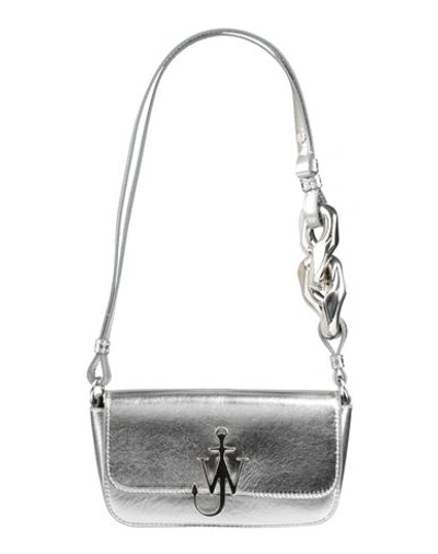 Shop Jw Anderson Woman Shoulder Bag Silver Size - Leather