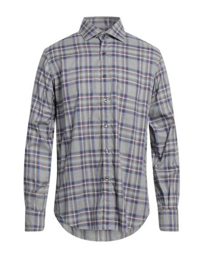 Shop Tintoria Mattei 954 Man Shirt Grey Size 15 ¾ Cotton