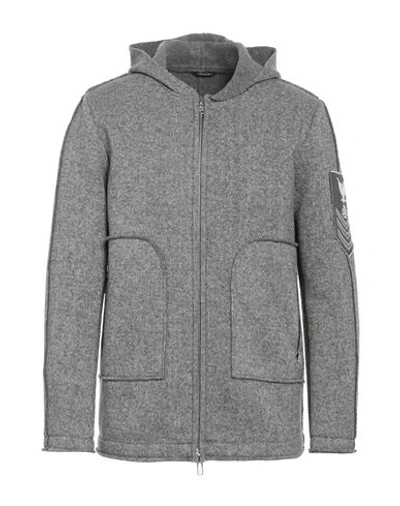 Grey Daniele Alessandrini Man Coat Grey Size 36 Polyester, Wool In Grey