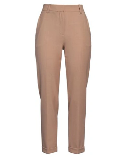 Shop Antonelli Woman Pants Beige Size 10 Polyester, Virgin Wool, Lycra