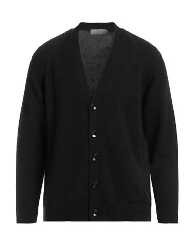 Shop Agnona Man Cardigan Black Size L Cashmere, Silk