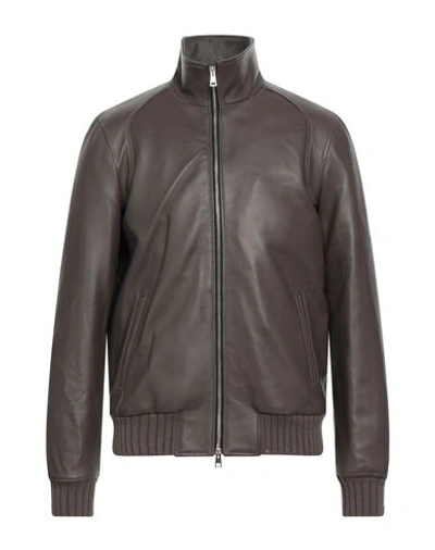 Shop Delan Man Jacket Dove Grey Size 40 Ovine Leather