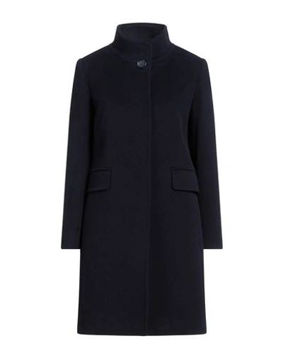 Cinzia Rocca Woman Coat Midnight Blue Size 2 Wool, Polyamide, Cashmere In Blue