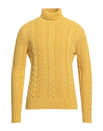 Shop +39 Masq Man Turtleneck Yellow Size 38 Wool, Polyamide