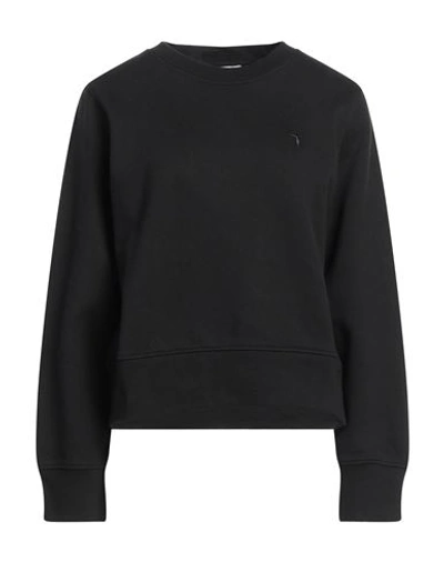 Shop Trussardi Woman Sweatshirt Black Size Xxl Cotton, Elastane