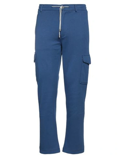 Shop Luigi Borrelli Napoli Man Pants Blue Size 38 Cotton