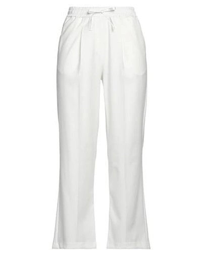 Shop T.d.d. Ten-day Delivery T. D.d. Ten-day Delivery Woman Pants White Size 6 Polyester, Rayon, Elastic Fibres