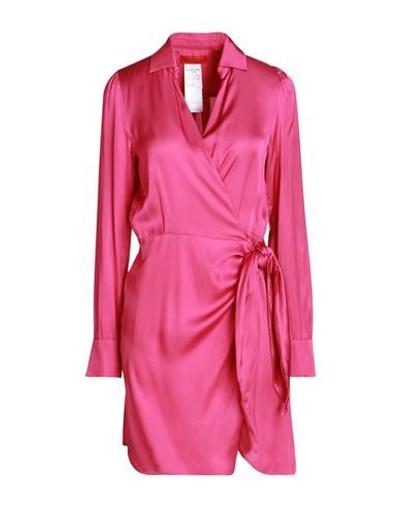 Shop Max & Co . Woman Mini Dress Fuchsia Size 6 Viscose In Pink