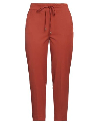 Emme By Marella Woman Pants Brown Size 8 Polyester, Viscose, Elastane In Brown