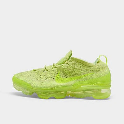 Shop Nike Women's Air Vapormax 2023 Flyknit Next Nature Running Shoes In Light Lemon Twist/white/barely Volt/volt