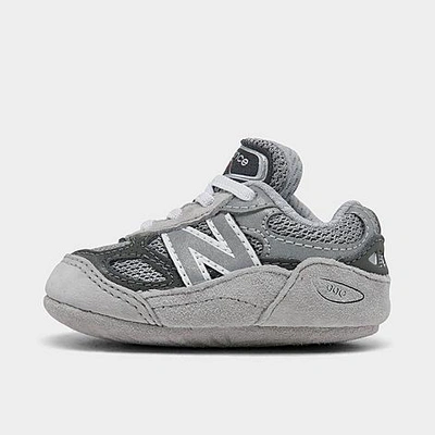 Shop New Balance Infant 990v6 Crib Shoes In Grey/silver