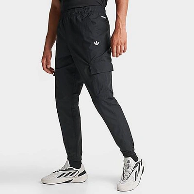 Shop Adidas Originals Adidas Men's Originals Woven Pants With Cargo Pockets In Black