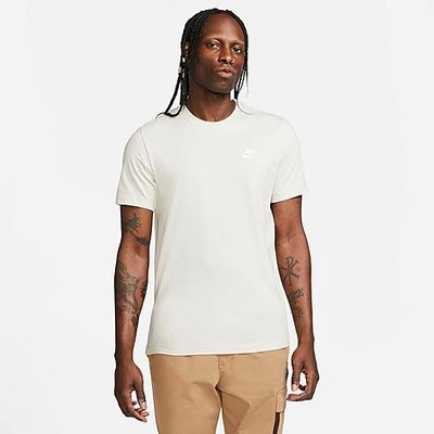 Shop Nike Sportswear Club T-shirt In Light Bone
