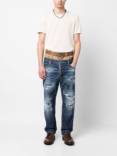 Dsquared2 Jeans Im Distressed-look In Blue