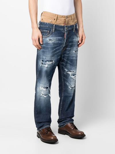 Dsquared2 Jeans Im Distressed-look In Blue