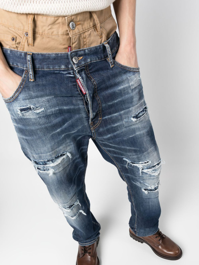 Dsquared2 Jeans Im Distressed-look In Blue